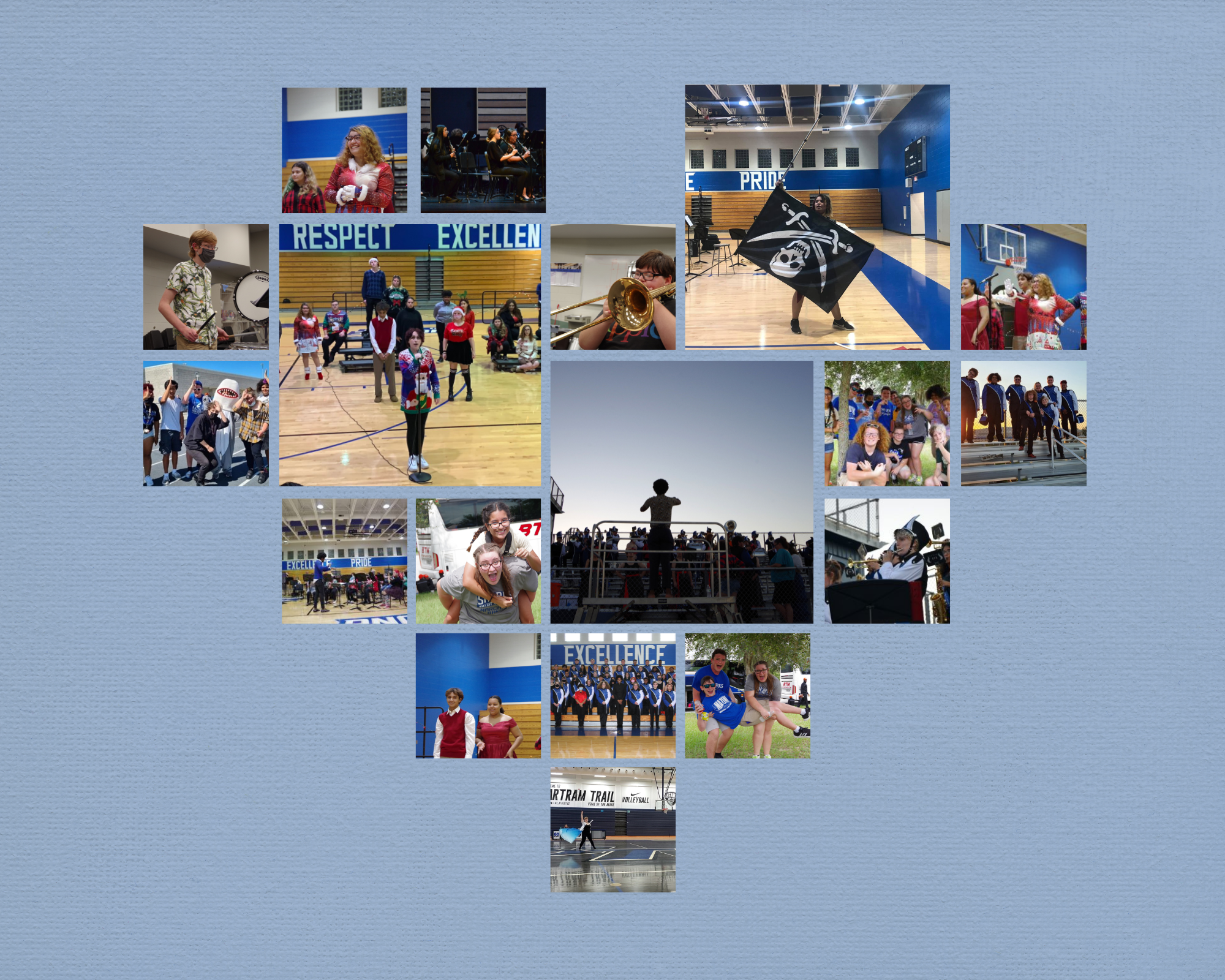 <p>heart shaped collage</p>